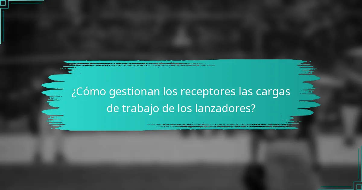 ¿Cómo gestionan los receptores las cargas de trabajo de los lanzadores?